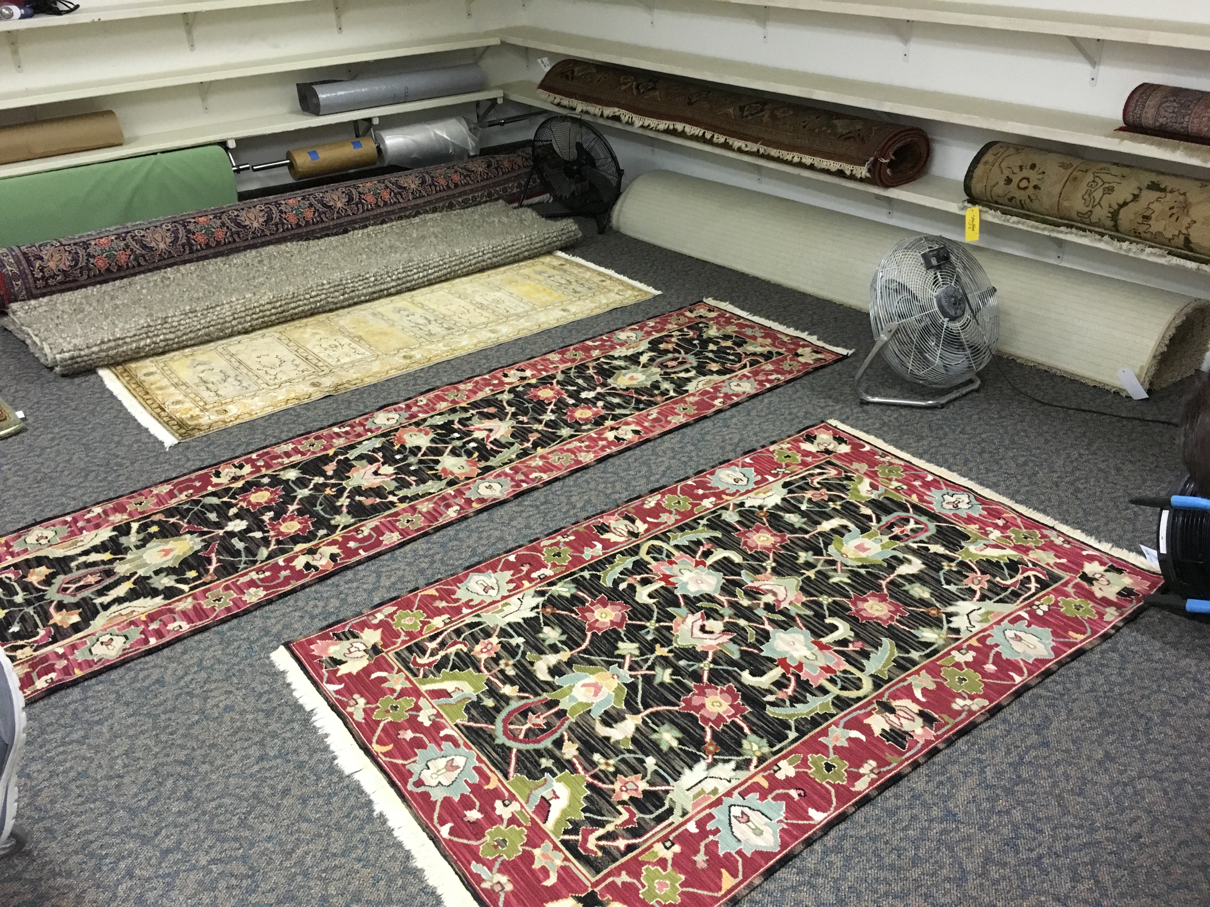 Rugs in Referral's Drying Room